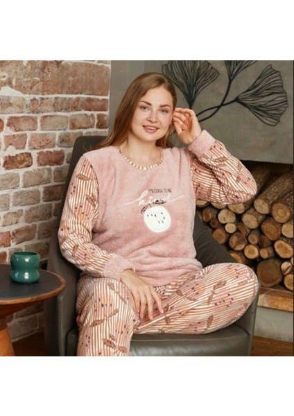 Kadın Büyük Beden Polar Pijama Takımı – Yumuşak ve Sıcak 14220 fırsatları