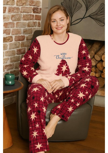 Kadın Büyük Beden Polar Pijama Takımı – Yumuşak ve Sıcak 14204 fiyatları