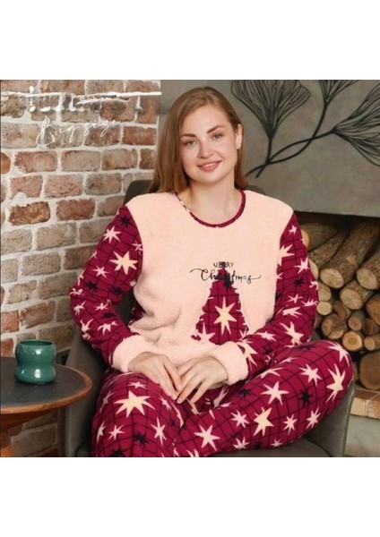 Kadın Büyük Beden Polar Pijama Takımı – Yumuşak ve Sıcak 14204 modelleri