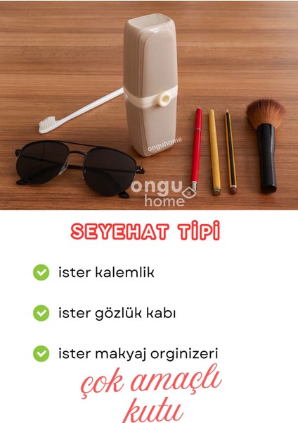 Seyahat Tipi Diş Macun Fırça Saklama Taşıma Kabı Diş Fırçalık Pratik Kalemlik ve Gözlük Kabı 1 Adet fiyatları