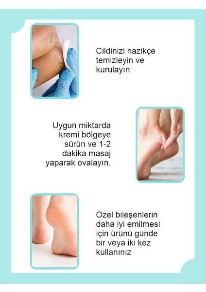 Ayak Bakım ve Topuk Çatlak Kremi 100 ml + 100 ml 2'li Set Anında Etkili modelleri