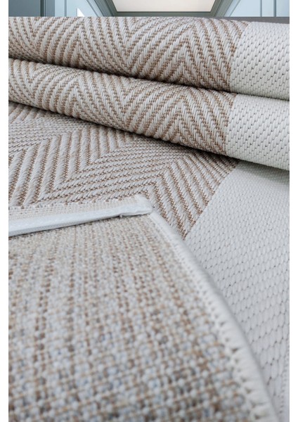 Jüt Sisal Cotton 0402G Bej-Beyaz Silinebilir Leke Tutmaz Kolay Temizlenen Mutfak-Koridor-Antre fırsatları