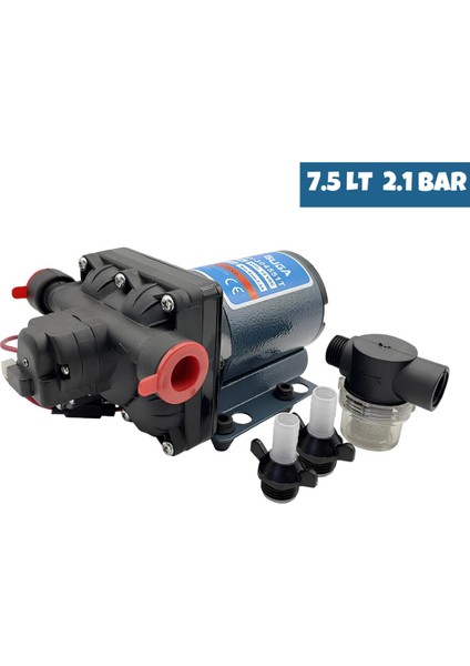Suga Karavan & Tekne Hidrofor Pompası 12V 7.5 Litre 31 Psı/2.1 Bar