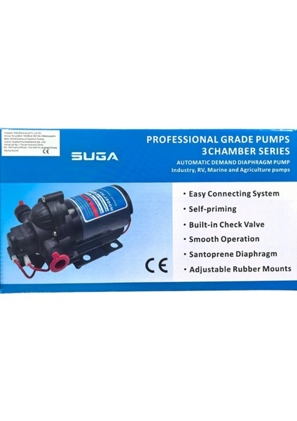Suga Karavan & Tekne Hidrofor Pompası 12V 7.5 Litre 31 Psı/2.1 Bar fırsatları