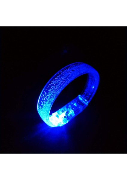 Mavi LED Işıklı Baskı Yapılabilen Pilli Bileklik Bilezik 1,5 cm Genişlik (4915) modelleri