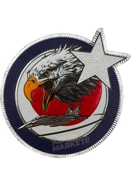 "kartal-Yıldız F-16 " Patch Arma 9.5 cm 3d, 2025 Yeni Model Tip Cırtlı,