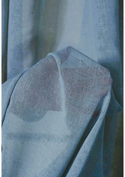 Fırfırlı Keten Gri Tül Perde fiyatları