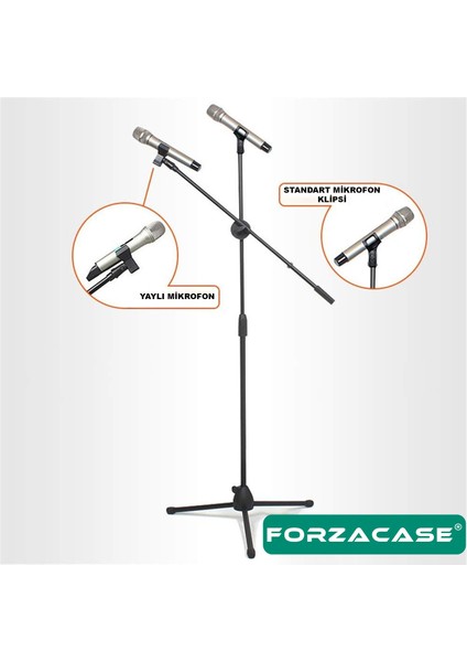 Zemin Için 360 Döner Profesyonel Metal Mikrofon Standı 170 cm - FC1075 modelleri