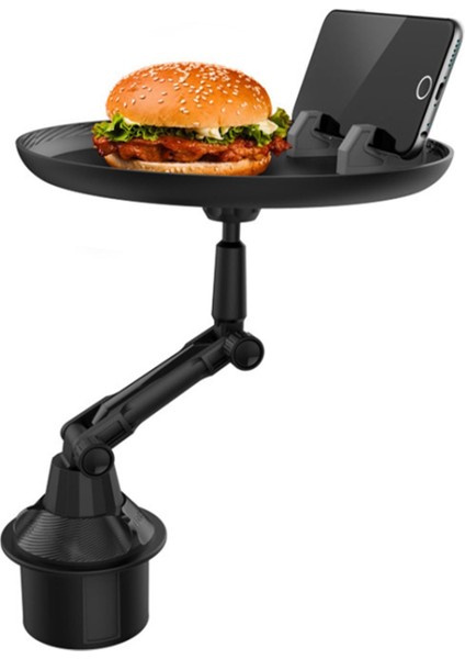 Araç Içi Bardaklıktan Monte Ayarlanabilir Yiyecek Içecek Sehpası ve Telefon Tutucu - FC1094