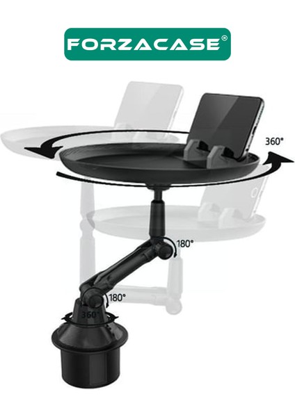 Araç Içi Bardaklıktan Monte Ayarlanabilir Yiyecek Içecek Sehpası ve Telefon Tutucu - FC1094 fırsatları