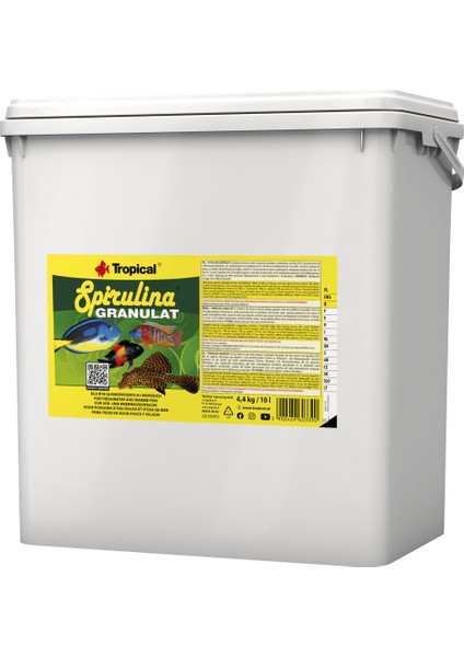 Spirulina Gran 4.4 kg / 10 L Kova Yem