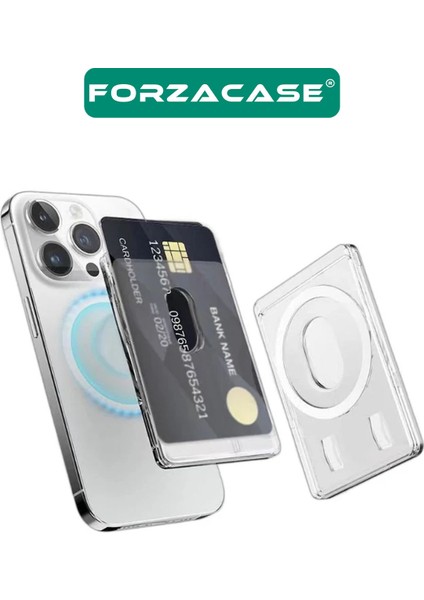 iPhone Tüm Modeller ile Uyumlu Magsafe Özellikli Manyetik Şeffaf Cüzdan Kartlık - FC1091 fırsatları