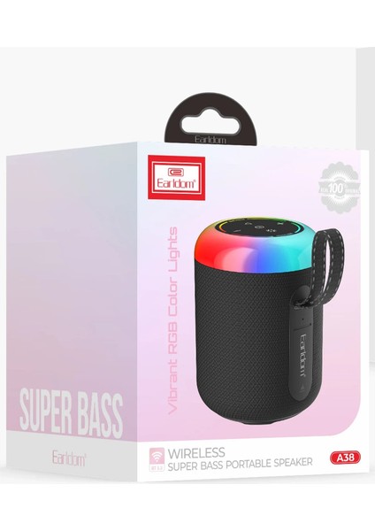 A38 Rgb Işıklı Süper Bass Bt 5.3 Kablosuz Hoparlör - Mavi fiyatları