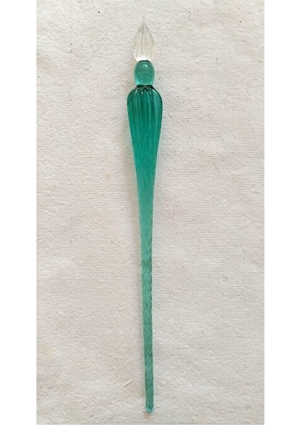 El Yapımı Cam Kalemi, Cam Kalem, Cam Çizim Kalemi, kaligrafi Kalem-Buz Yeşili indirimleri