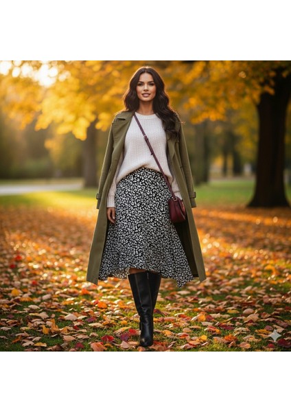 Kadın Asimetrik Kesim Çok Şık Etek (ORTA KALINLIK) fırsatları