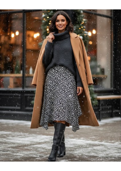 Kadın Asimetrik Kesim Çok Şık Etek (ORTA KALINLIK) fırsatları