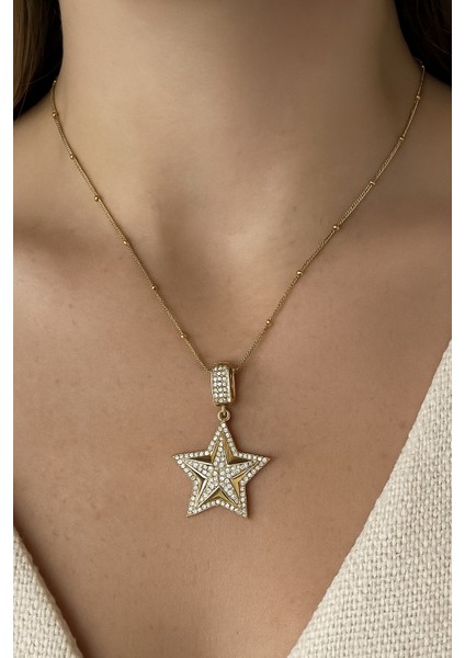 Vip Yıldız Kolye Özel Zincirli