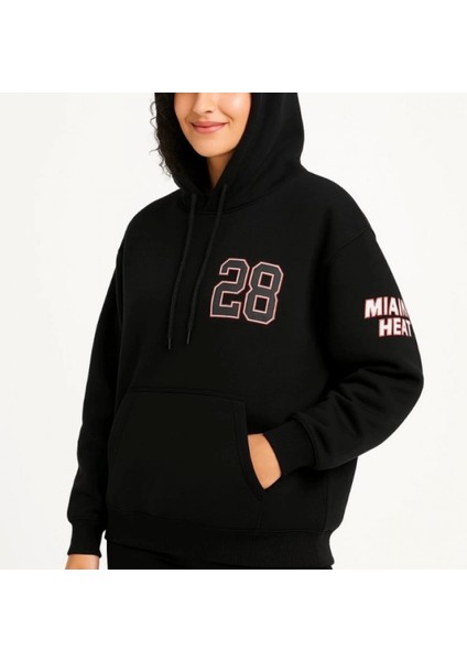 Mdb Üç Iplik Kapüşonlu Ön ve Arka Baskılı Weathirt Hoodie Iyah modelleri