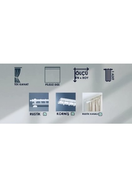 Fırfırlı Keten Krem Tül Perde modelleri