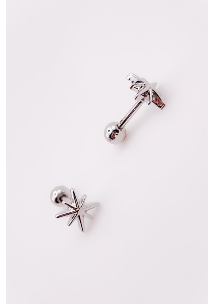 Cerrrahi Çelik Piercing ( Pirsing ) Mini Kuzey Yıldızı Tragus Helix Piercing (1ADET) indirimleri