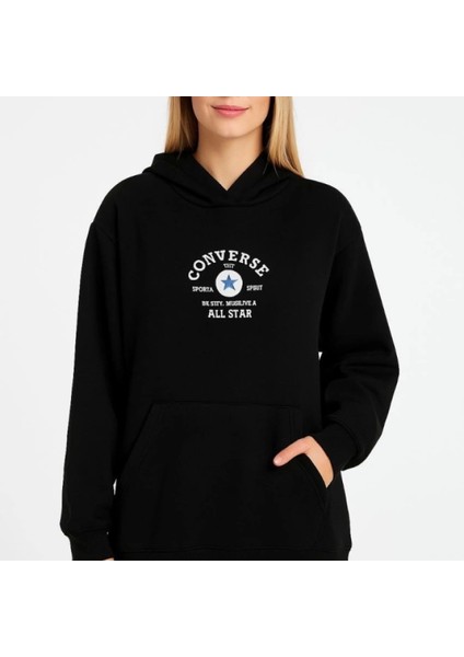 Mdb Üç Iplik Kapşonlu Ön ve Arka Baskılı Weathirt Hoodie Iyah fiyatları
