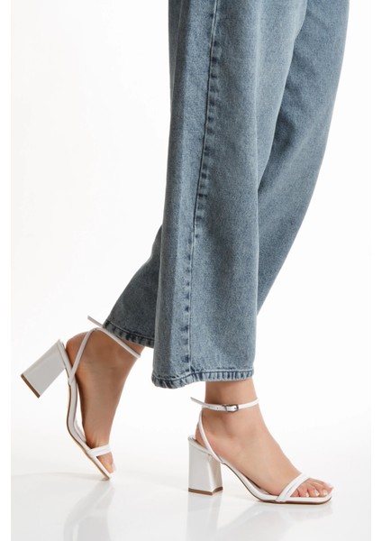 Kadın Kalın Topuklu Günlük Ayakkabı Beyaz fırsatları