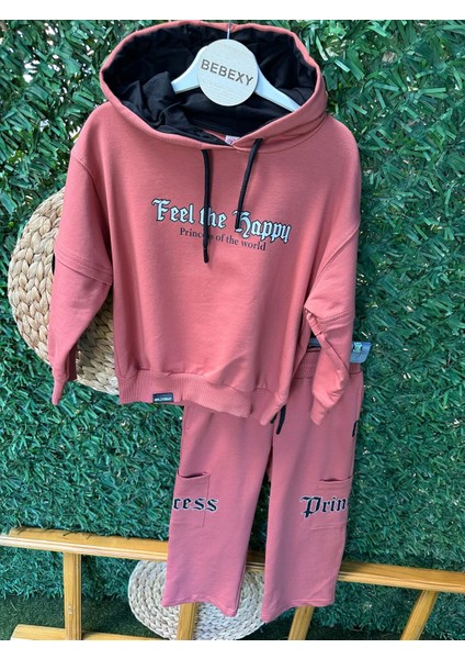 Feel The Happy Baskılı Kız Eşofman Takımı fiyatları