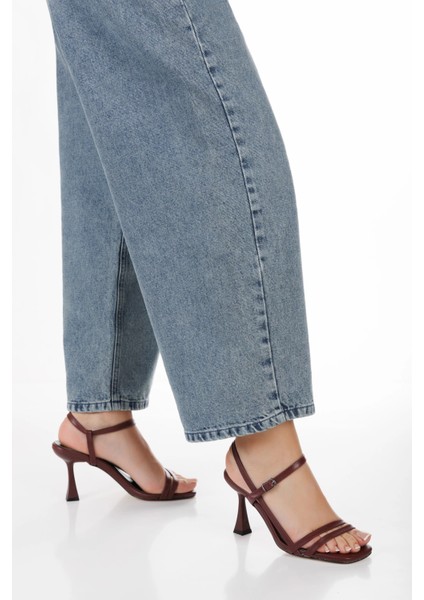 Kadın Ince Topuklu Şık Ayakkabı Bordo indirimleri