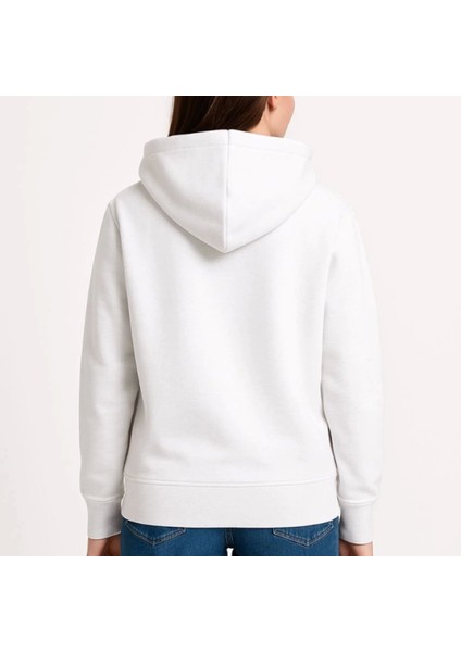 Mdb Üç Iplik Kapüşonlu Kanguru Çepli Weathirt Hoodie Beyaz fiyatları
