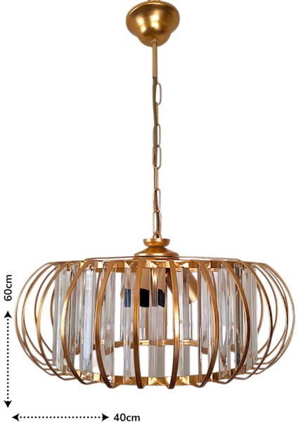 Antik Pofidik 3’lü Avize – Gold, Kristal Tabut Taşlı, Modern modelleri