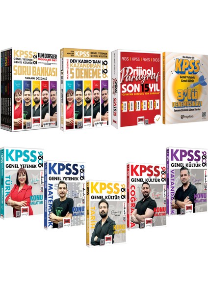 2026 Kpss Gygk Konu Anlatımı-Çözümlü Soru Bankası 5 Kitap-5 Deneme-Paragraf 15 Yıl Çıkmış Sorular