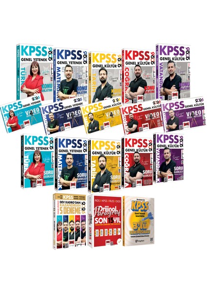 2026 Kpss Tüm Dersler Konu Anlatımı-Soru Bankası-Video Ders-5 Deneme-Paragraf 15 Yıl Çıkmış Sorular