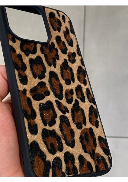 Iphone 15 Pro Uyumlu Leopar Desenli Tüylü Silikon Kılıf modelleri