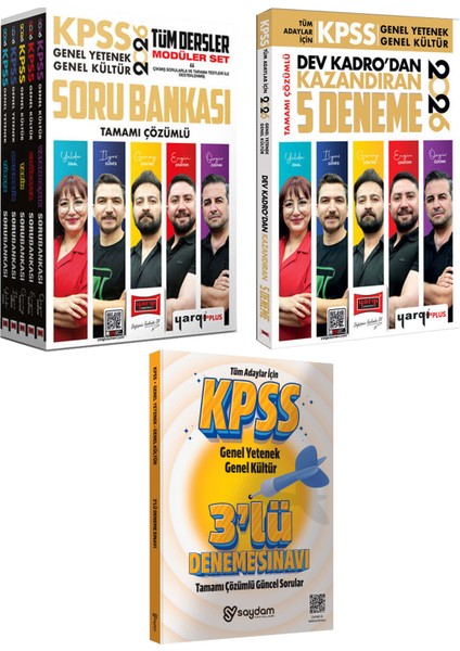 2026 Kpss Gygk Tüm Dersler Çözümlü Soru Bankası 5kitap-Dev Kadrodan Kazandıran Çözümlü 5 Deneme