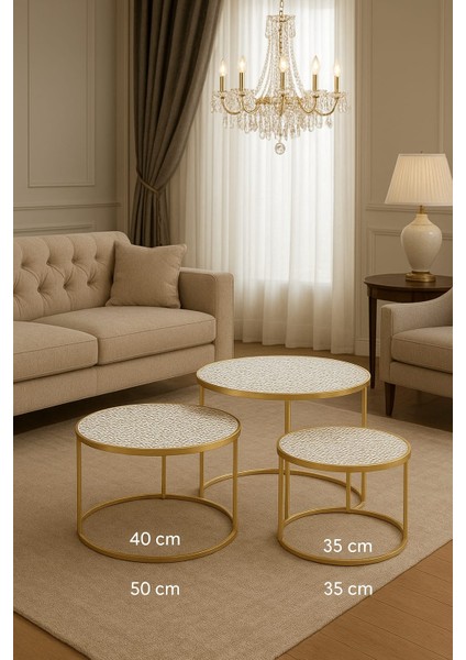 Çeyizlik 3’lü Sehpa Örtüsü Takımı Kolay Temizlenebilir Pvc Şık ve Zarif Salon Dekorasyon Ürünü fiyatları