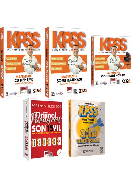 2026 Kpss Matematik Video Ders Notları-Çözümlü Soru Bankası-20 Deneme-Paragraf 15 Yıl Çıkmış Sorular