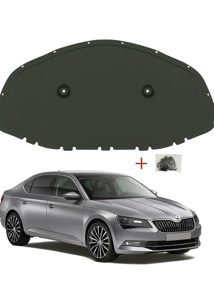 3V0863831 Motor Kaput Keçesi Klipsli 1.kalite-Superb 2015-2024 Siyah