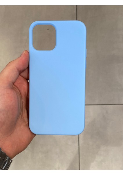 Iphone 12 ve 12 Pro Uyumlu Içi Kadife Silikon Lansman Kılıf
