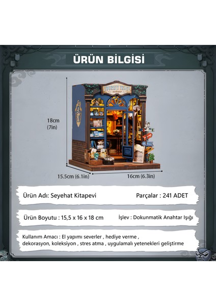 Seyahat Izleri Mini Kitap Köşesi ve Yapboz Oyuncak – 2025 Dıy Set indirimleri