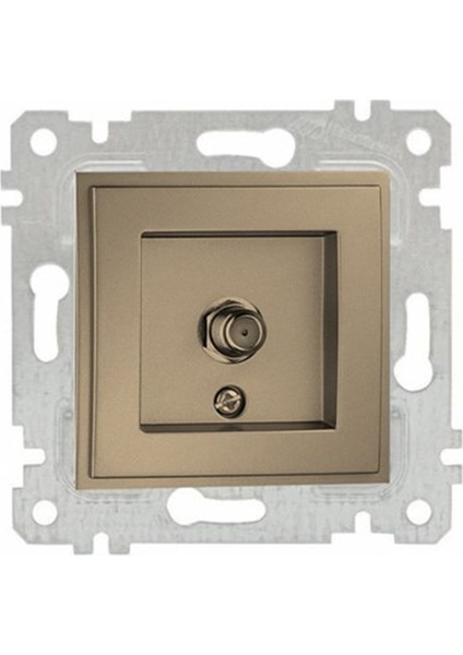 3'lü Priz Set- Topraklı Priz, Telefon Cat-3, Uydu Prizi, Açıkfüme(Bronz) indirimleri