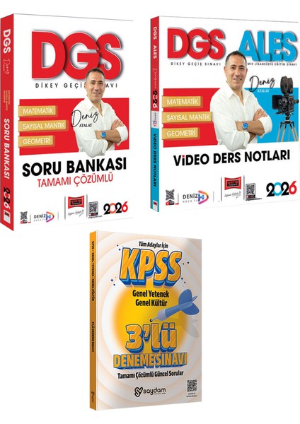 2026 Dgs Tamamı Çözümlü Matematik Soru Bankası ve Video Ders Notları(Deniz Atalay)