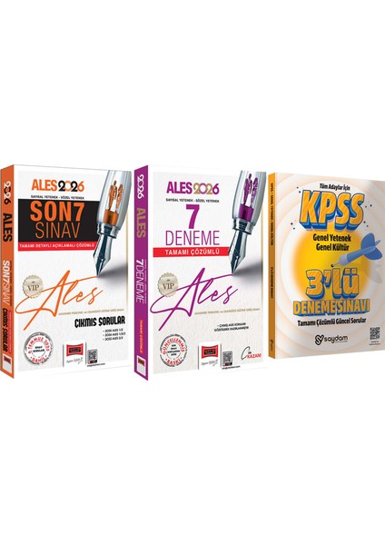 2026 Ales Vıp Sözel-Sayısal Yetenek Tamamı Çözümlü 7 Deneme-Son 7 Sınav Çıkmış Sorular