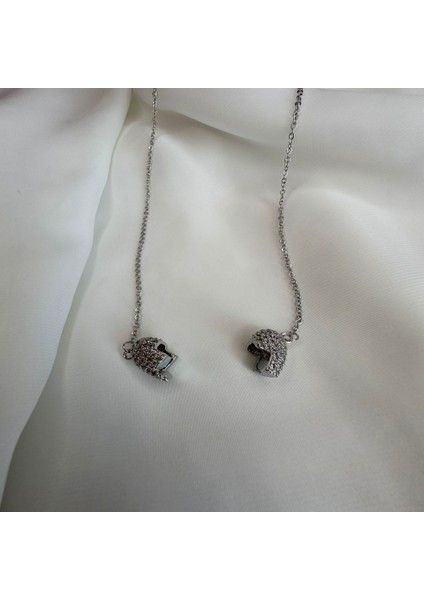 Mıknatıslı Açılabilir Kalpli Gold Çelik Kolye modelleri