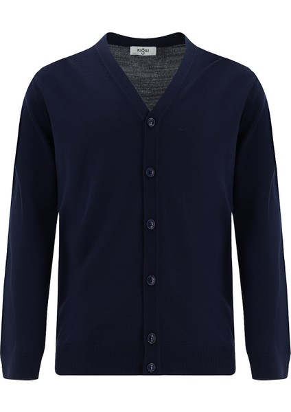 Yünlü Triko Hırka Cepsiz Tasarım Uzun Kollu Günlük Kullanım İçin