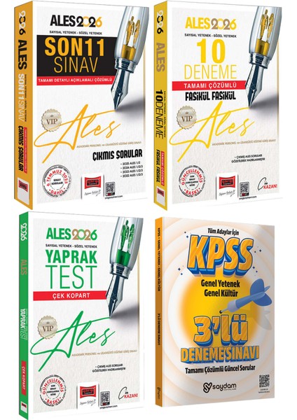 2026 Ales Vıp Sayısal-Sözel Yetenek Çözümlü Fasikül 10 Deneme-Yaprak Test-Son 11SINAV Çıkmış Sorular