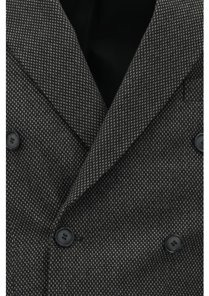 Regular Fit Desenli Likralı Kruvaze Ceket modelleri