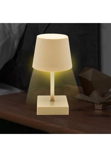 Dokunmatik Modern Masa Üstü Gece Lambası Beyaz Dekoratif Modern Şarjlı Kablosuz LED Işık