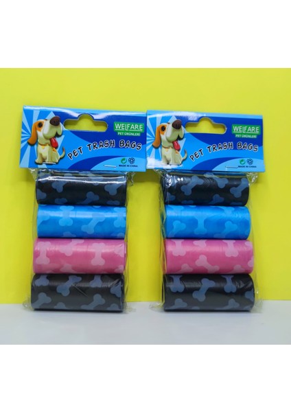 Pati Desenli Evcil Hayvan Dışkı Toplama Rulo Poşeti 4'lü 30X15CM fırsatları