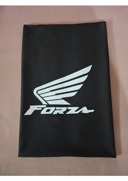 Honda Forza Logolu Motosiklet Koltuk Kılıfı Siyah Tüm Yıllara Uyumlu