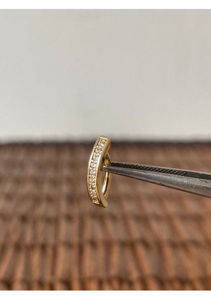 316 L Cerrahi Çelik Pırlanta Modeli Su Taşı Göbek Piercingi